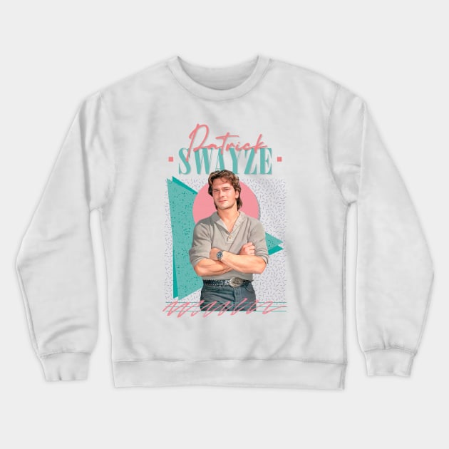 Patrick Swayze // Retro Style Fan Art Crewneck Sweatshirt by DankFutura